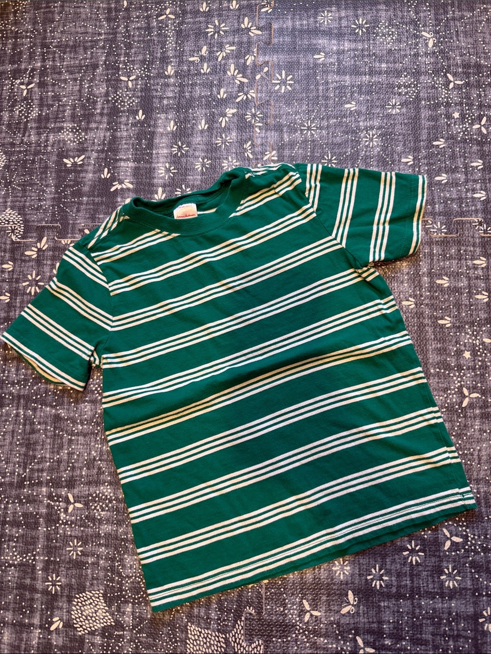 Hanna 6-7 Green Stripe Tee